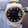 Replica Rolex Noob DateJust 126333 YG Wrapped Black Dial