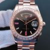 Replica Rolex Noob Day-Date 218399 RG Black Dial Bracelet A3255