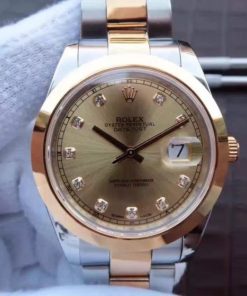 Replica Rolex DateJust 41mm 126331 Noob RG Wrapped RG Dial Diamonds Markers SS/RG Jubilee Bracelet A3235