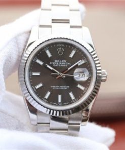 Replica Rolex DateJust 41mm 126300 Noob Black Dial Stick Markers SS Oyster Bracelet A3235