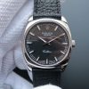 Replica Rolex Cellini Danaos 4243 SS Black Dial Black Leather Strap A2824