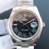 Replica Rolex DateJust 41 116334 SS Black Dial Roman Markers SS Bracelet A3136