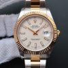 Replica Rolex Date Just II 41mm SS/YG White Dial Lumed Marker SS/YG Bracelet A3136