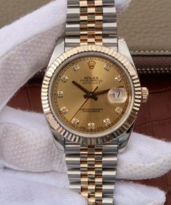 Replica Rolex DateJust 41mm 126331 Noob RG Wrapped RG Dial Diamonds Markers SS/RG Bracelet A2836