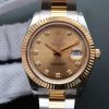 Replica Rolex Date Just II 41mm SS/YG YG Dial Diamonds Marker SS/YG Bracelet A3136