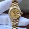 Replica Rolex DateJust 31mm Fluted Bezel RG Case RG Gold Dial A2235