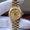 Replica Rolex DateJust 31mm Fluted Bezel RG Gold Dial Bracelet A2235