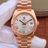 Replica Rolex Day-Date 40mm 228235 RG Noob White Dial Roman Markers RG Bracelet A3255