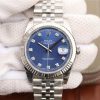 Replica Rolex DateJust 41mm 126334 Fluted Bezel Blue Dial Diamonds Markers Bracelet A3235