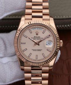 Replica Rolex Day-Date 40mm 228235 RG Noob RG Textured Dial RG Bracelet A3255