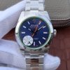 Replica Rolex Milgauss 116400 GV JF Green Sapphire Blue Dial SS Bracelet SH3131