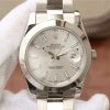 Replica Rolex DateJust 41mm 126300 Noob Polished Bezel Silver Dial Stick Markers Bracelet A3235