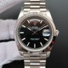 Replica Rolex Day-Date II 228239 SS Textured Black Dial SS Bracelet A3255