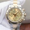 Replica Rolex Daytona 116523 Thick YG Wrapped YG Dial Diamonds Markers SS/YG Bracelet A7750