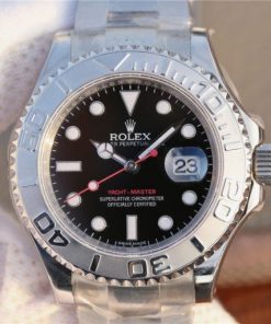 Replica Rolex Yacht-Master 116622 JF Black Dial SS Bracelet A2824