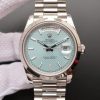 Replica Rolex Day-Date 40mm 228206 Noob Textured Ice Blue Dial Bracelet A3255