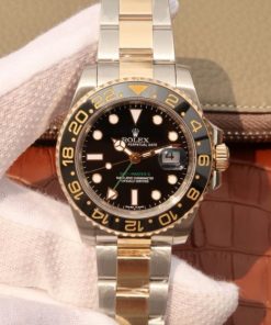 Replica Rolex GMT-Master II 116713 LN Black Ceramic Thick YG Wrapped Noob A3186