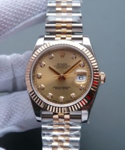 Replica Rolex DateJust 41mm 126333 Noob RG Wrapped RG Dial Diamonds Markers SS/RG Bracelet A3235