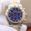 Replica Rolex Daytona 116523 Thick YG Wrapped Blue Dial Numerals Markers SS/YG Bracelet A7750