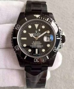 Replica Rolex Blaken Submariner 116610 PVD Black Dial PVD Bracelet A2836