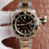 Replica Rolex Submariner 116613 LN Noob Black Dial Diamonds Markers SS/YG Bracelet A3135