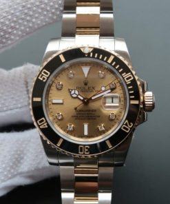 Replica Rolex Submariner 116613 LN Noob YG Wrapped Bezel YG Dial SS/YG Bracelet A3135