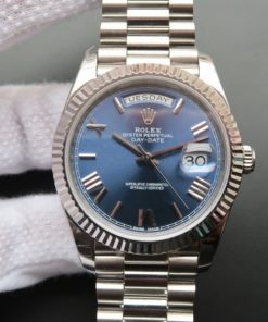 Rolex Day-Date 40mm 228239 Noob Blue Dial SS President Bracelet A3255