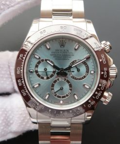 Replica Rolex Daytona 116506 Brown Ceramic Bezel Deep Ice Blue Dial SS Bracelet A4130