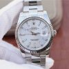 Replica Rolex DateJust 41mm 126334 Noob Fluted Bezel Silver Dial Stick Markers Bracelet A3235