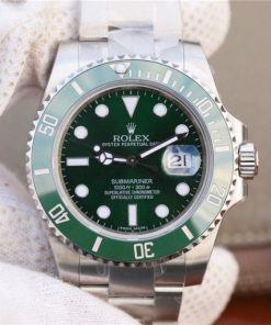 Replica Rolex Submariner 116610 LV Green Ceramic VRF SS Bracelet A2836