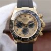 Replica Rolex Daytona 116518 Noob YG/Black Dial Rubber Strap A7750