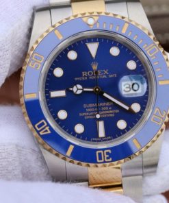 Replica Rolex Submariner 116613 LB Noob YG Wrapped Blue Dial SS/YG Bracelet A3135