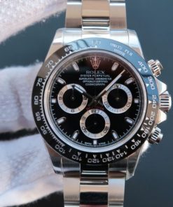 Replica Rolex Daytona 116500 LN Noob Black Dial SS Bracelet A7750