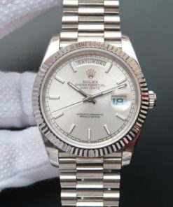 Replica Rolex Day Date II SS Silver Dial SS Bracelet A3255