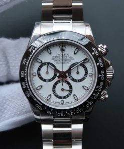 Replica Rolex Daytona 116500 LN Noob White Dial SS Bracelet A7750