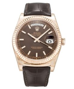 36 MM 316 Grade Stainless Steel Chocolate Baton Replica Rolex Day-Date Chocolate 118135