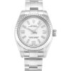 26 MM Steel & White Gold White Quarter Arabic Replica Rolex Lady Oyster Perpetual 176234