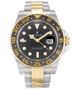 40 MM 316 Grade Stainless Steel Black Replica Rolex GMT Master II 116713