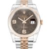 36 MM Steel & Rose Gold Chocolate Floral Diamond Replica Rolex Datejust 116231