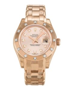 29 MM Rose Gold set with Diamonds Replica Rolex Pearlmaster 80315