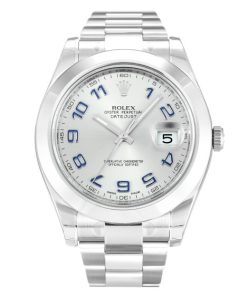 41 MM Steel (Oyster) Silver Arabic Replica Rolex Datejust II 116300