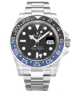 40 MM 316 Grade Stainless Steel Black Replica Rolex GMT Master II 116710