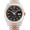 36 MM Steel & Rose Gold Black Baton Replica Rolex Datejust 116231