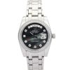 36 MM Platinum set with Diamonds Black dial Replica Rolex Day-Date 118346