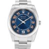 34 MM Steel & White Gold Blue Arabic Replica Rolex Air-King 114234