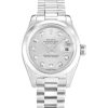 26 MM Platinum (President) Silver Diamond Replica Rolex Datejust Lady 179166