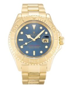 40 MM Yellow Gold Blue Replica Rolex Yacht-Master 16628