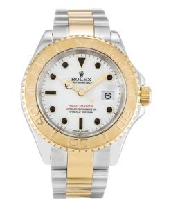 40 MM Steel & Yellow Gold White Replica Rolex Yacht-Master 16623