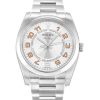 34 MM Steel (Oyster) Silver Arabic Replica Rolex Air-King 114200