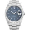 34 MM Steel (Oyster) Blue Baton Replica Rolex Oyster Perpetual Date 15210